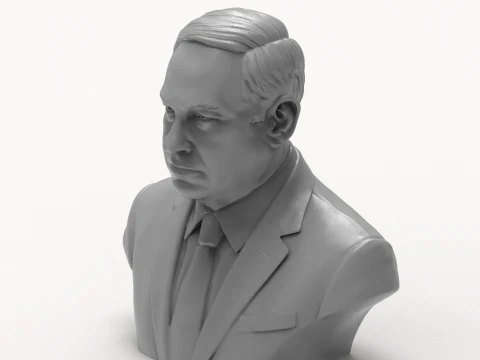 Benjamin Netanyahu 3D Printable Bust 3D Print Model