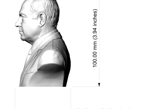 Benjamin Netanyahu 3D Printable Bust 3D Print Model