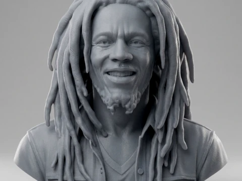 Bob Marley 3D Printable Bust 3D Print Model