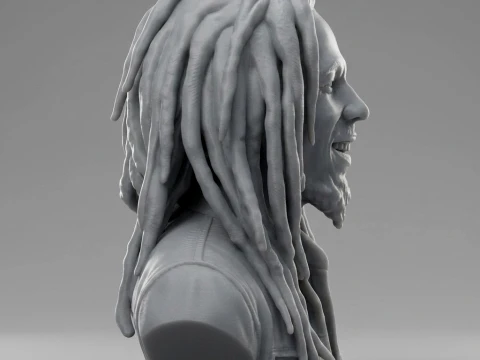 Bob Marley 3D Printable Bust 3D Print Model