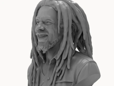 Bob Marley 3D Printable Bust 3D Print Model