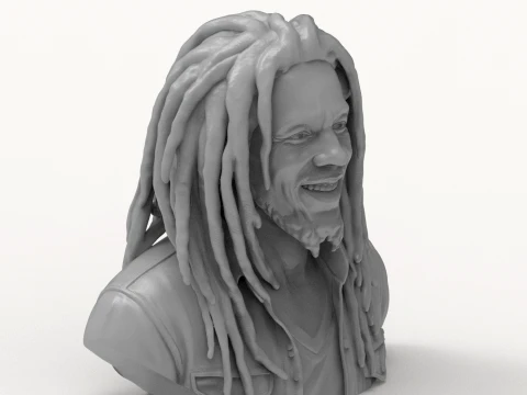 Bob Marley 3D Printable Bust 3D Print Model