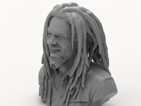 Bob Marley 3D Printable Bust 3D Print Model