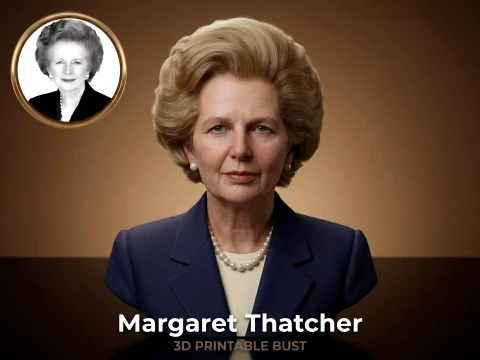 Margaret Thatcher 3D Printable Bust 3D Print Model