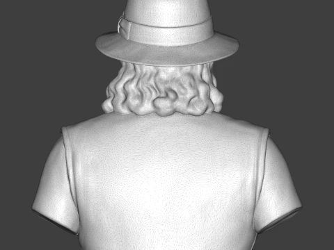 Carlos Santana Latin Rock Guitarist Bust 3D Print Model 3D Print Model