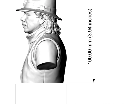 Carlos Santana Latin Rock Guitarist Bust 3D Print Model 3D Print Model