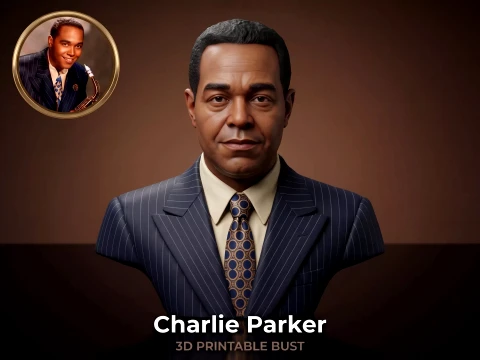 Charlie Parker Jazz Legend Bust 3D Print Model 3D Print Model