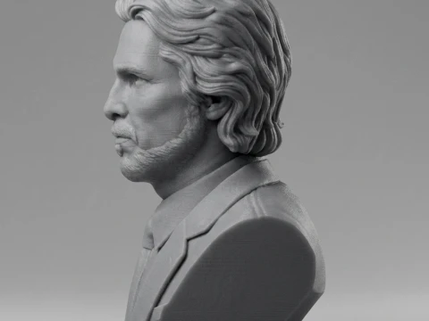 Christian Bale 3D Printable Bust 3D Print Model