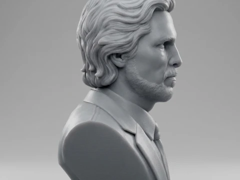 Christian Bale 3D Printable Bust 3D Print Model