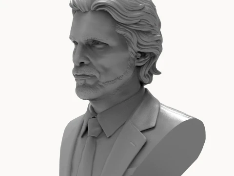 Christian Bale 3D Printable Bust 3D Print Model
