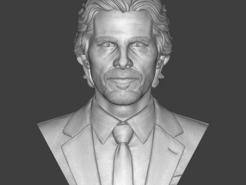 Christian Bale 3D Printable Bust 3D Print Model
