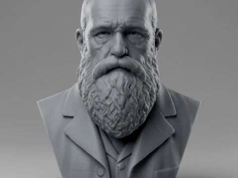 Claude Monet 3D Printable Bust 3D Print Model