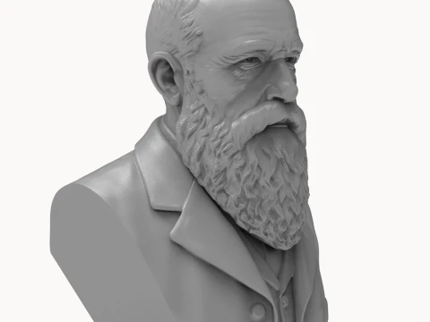 Claude Monet 3D Printable Bust 3D Print Model