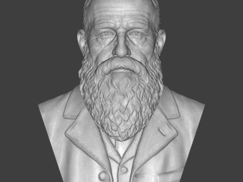 Claude Monet 3D Printable Bust 3D Print Model