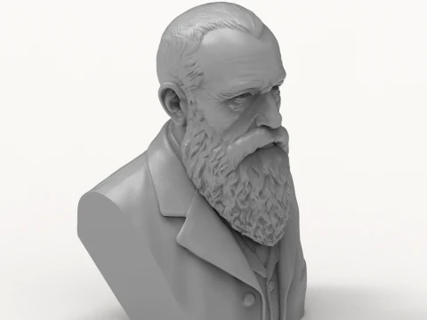 Claude Monet 3D Printable Bust 3D Print Model