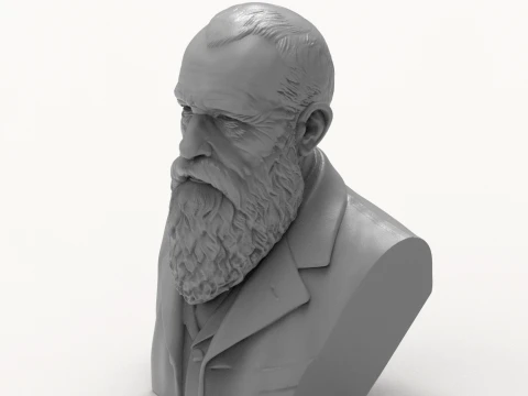 Claude Monet 3D Printable Bust 3D Print Model
