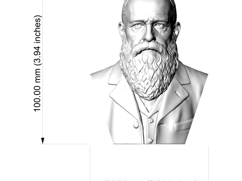 Claude Monet 3D Printable Bust 3D Print Model