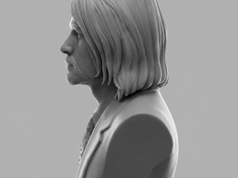 Kurt Cobain 3D Printable Bust 3D Print Model