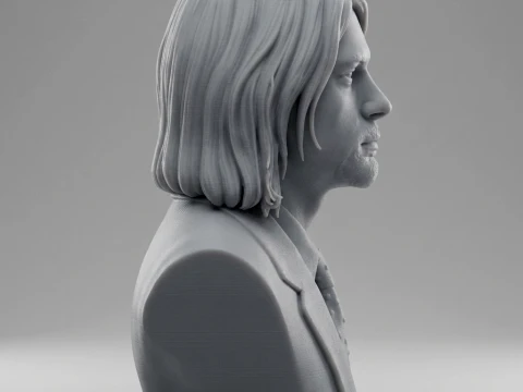 Kurt Cobain 3D Printable Bust 3D Print Model