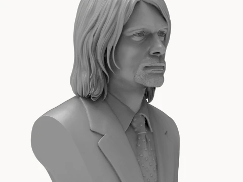 Kurt Cobain 3D Printable Bust 3D Print Model
