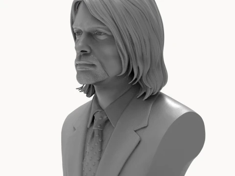 Kurt Cobain 3D Printable Bust 3D Print Model