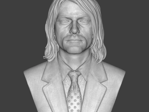 Kurt Cobain 3D Printable Bust 3D Print Model