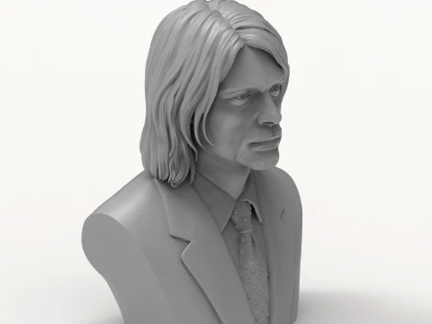 Kurt Cobain 3D Printable Bust 3D Print Model