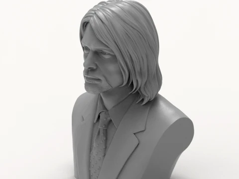 Kurt Cobain 3D Printable Bust 3D Print Model