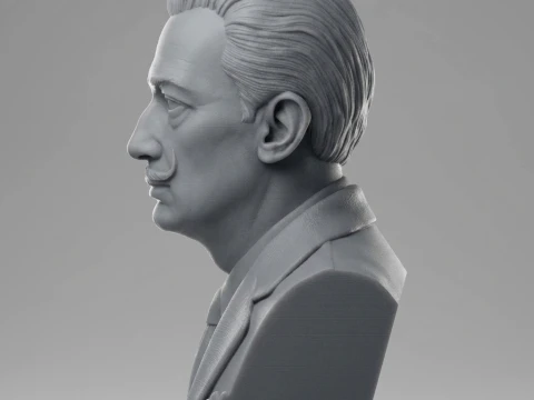Salvador DalI 3D Printable Bust 3D Print Model