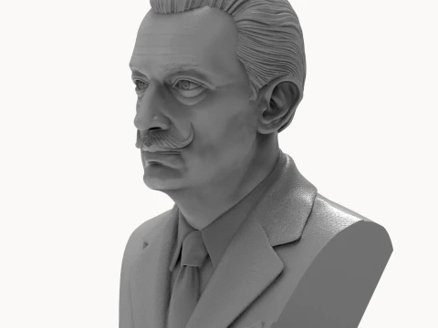 Salvador DalI 3D Printable Bust 3D Print Model