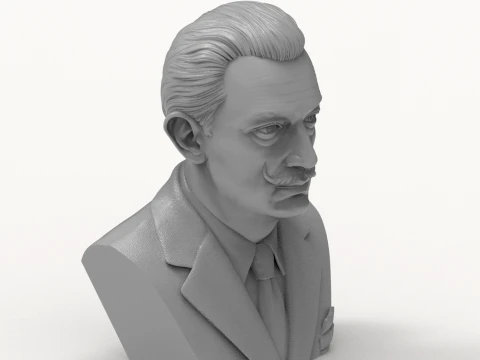 Salvador DalI 3D Printable Bust 3D Print Model