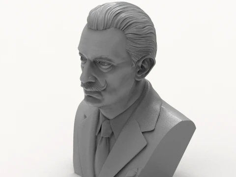 Salvador DalI 3D Printable Bust 3D Print Model