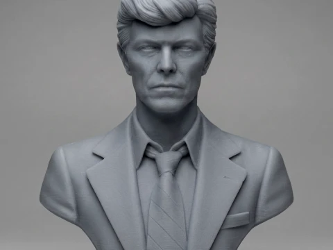 David Bowie 3D Printable Bust 3D Print Model
