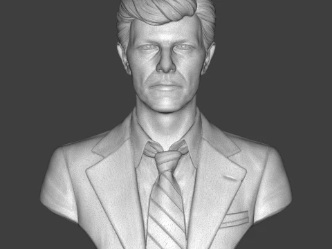 David Bowie 3D Printable Bust 3D Print Model