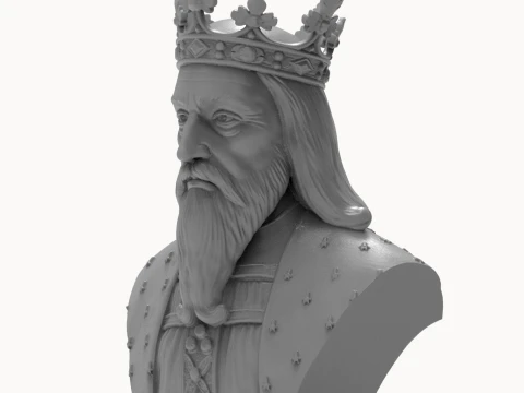 King Edward III 3D Printable Bust 3D Print Model