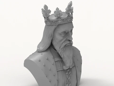 King Edward III 3D Printable Bust 3D Print Model