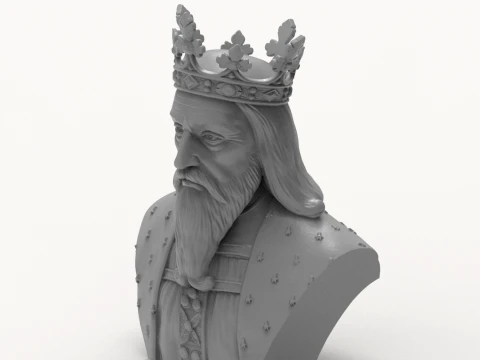 King Edward III 3D Printable Bust 3D Print Model