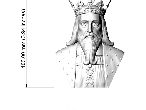 King Edward III 3D Printable Bust 3D Print Model