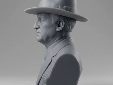 Edvard Munch 3D Printable Bust 3D Print Model