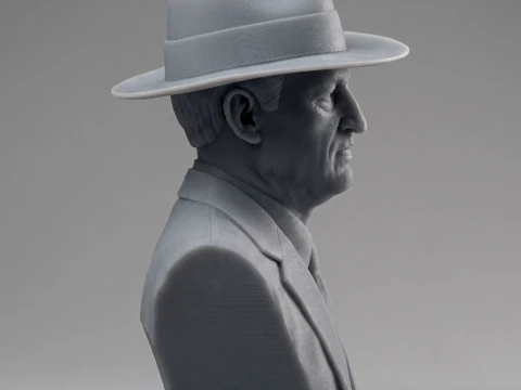 Edvard Munch 3D Printable Bust 3D Print Model