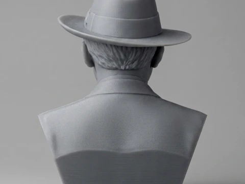 Edvard Munch 3D Printable Bust 3D Print Model