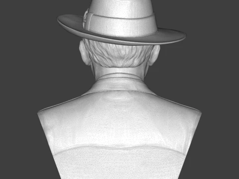 Edvard Munch 3D Printable Bust 3D Print Model
