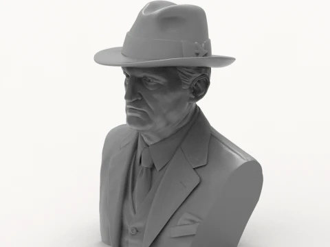 Edvard Munch 3D Printable Bust 3D Print Model