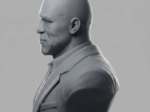 Evander Holyfield 3D Printable Bust 3D Print Model