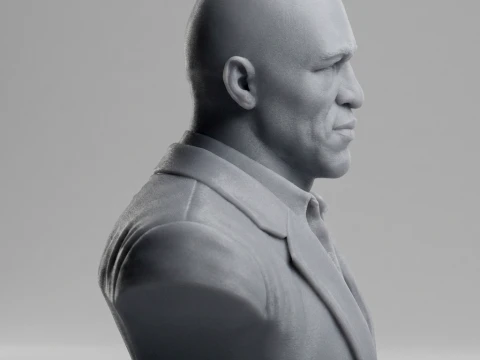 Evander Holyfield 3D Printable Bust 3D Print Model