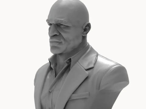 Evander Holyfield 3D Printable Bust 3D Print Model