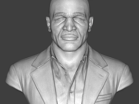 Evander Holyfield 3D Printable Bust 3D Print Model