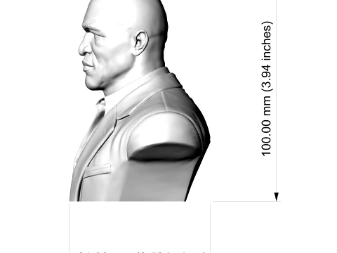 Evander Holyfield 3D Printable Bust 3D Print Model