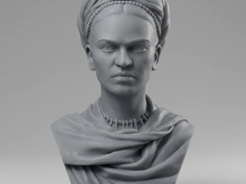 Frida Kahlo 3D Printable Bust 3D Print Model
