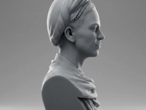Frida Kahlo 3D Printable Bust 3D Print Model